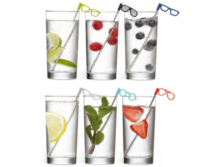 480478-022 Соломинки для коктейля "Glasses" 6 штук