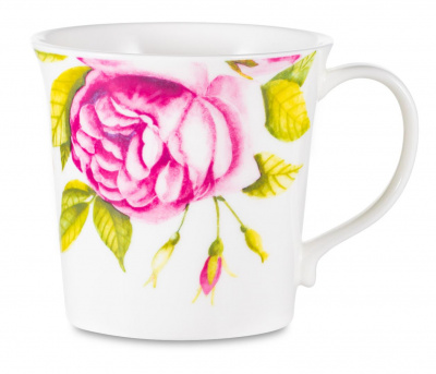 JM-90535/1 Кружка Just Mugs Mersey Ботанический сад Роза 412 мл, фарфор костяной