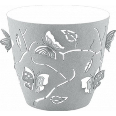LF101310025 Цветочный горшок, кашпо Butterflies 2,5 л D175 мм, жемчужно-серый, PLASTIC REPUBLIC