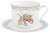 EL-R1182/SPBL Чайная пара:чашка 370мл с блюдцем 17см, Easy Life, Spring Bloom, декор пасхальный Кролики и цветы