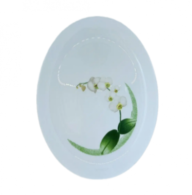 P0328/8 Блюдо овальное, LUMINARC DIWALI, WHITE ORCHID