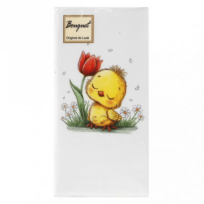 Салфетки бумажные 33*33см, 2 слоя Bouquet Original de Luxe "Милый цыпленок"