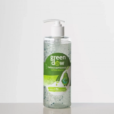 Крем-мыло Green DEW 500мл.Двойной контроль. Двойная защита. Биоразлагаемое. Гипоаллергенное  ЭКО