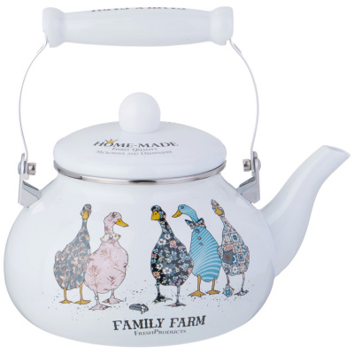 934-626 Чайник эмалированный 2,5л, Agness, серия "FAMILY FARM"